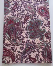 Rare VTG 60's/70's CACHAREL Linen Blend Paisley Tablecloth 70" x 89"