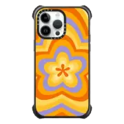 iPhone 14 Pro Max Ultra Impact Case MagSafe Compatible retro cool floral