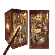 Book Nook Kit w/Remote Wand, DIY Dollhouse Booknook Magic 3D Bookshelf Insert...