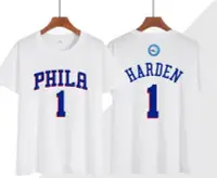在飛比找Yahoo奇摩拍賣-7-11運費0元優惠優惠-大鬍子James Harden哈登短袖棉T恤上衣 NBA球衣
