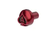 ACE OF SPADES AIR VALVE KNOB - CANDY RED WITH GLOSS BLACK INLAY