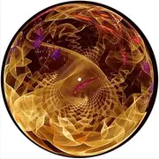 Slipmat Slip Mat Scratch Pad Felt for Any 12" LP DJ Vinyl Turntable Record Player Custom Graphical - Ball Fractal 4