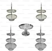 LUX Mirror Cake Stand Cupcake Tray Set Gold Silver Rose Gold Wedding Birthday