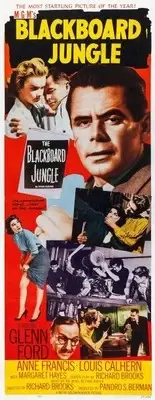 Blackboard Jungle poster Anne Francis Glenn Ford bottom Margar- Old Photo