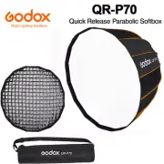 Godox QR-P70 70CM 27.6 Inch Parabolic Softbox Bowens Mount +P70-G Grid honeycomb