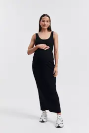 Ribbed Singlet Maxi Dress (Black) - FINAL SALE