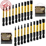 20-Piece Impact Allen Hex Bit Set, S2 Steel, Metric & SAE, 1/4' Hex-Shank, 2.3"