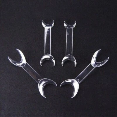 4 Pcs Dental Intraoral Cheek Lip Retractor Double-headed T-Shape Opener Clear