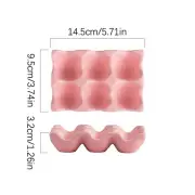 6 Grids Egg Holder Ceramic Anti-Slip Egg Box Refrigerator Shockproof Egg Tray