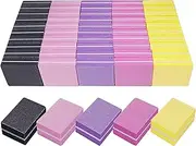 100 Count Mini Nail Buffer Block, 100/180 Grit Nail Files for Acrylic Nails and Natural Nails（Multi-colored）