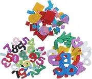HOODANCOS Gold Powder Letter Stickers 3 Sets Sequin Glitter Letters Large Bulletin Board Alphabet Numbers Sturdy for Boys and Girls Learning Crafts