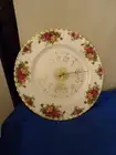 VTG Royal Albert Old Country Roses Bone China 22K Trimmed Wall Plate Clock-Works