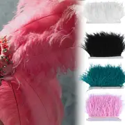 Ostrich Feathers Trim 197 inch White Ostrich Feathers Sewing Fringe Fluff BLT
