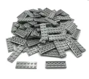 Lego 100 New Light Bluish Gray Plates 2 x 6 Pieces