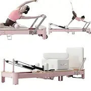 Foldable Aluminum Pilates Machine With 6 Springs - Professional Yoga Equipment For Intense Workout
