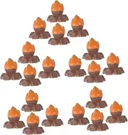 20pcs Resin Fire Models Fake Campfire Decoration for Home Garden Party Themes