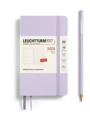 [LEUCHTTURM1917] Weekly Planner & Notebook 2025, Pocket (A6) Softcover in Lilac