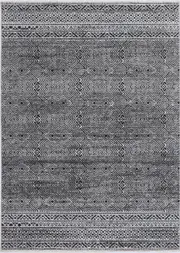 Radiant charocal tribal rug