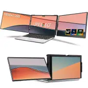 Portable Triple Monitor for 13-17" Laptops 14’’ FHD IPS Dual Screens Extender