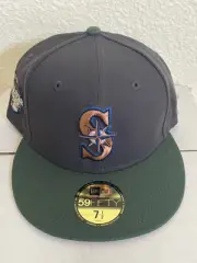 Seattle Mariners-New Era Hat Club Fitted Hat-Size 7 1/2-Gray 2023 ASG Patch