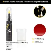 Touch Up Paint For Autobianchi All Models 103 Rosso With Polish Paste