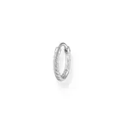 Single hoop earring rope silver - TCR694
