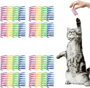 32 Pack Cat Spring Plaything, Colorful Interactive Cat Plaything Plastic Coil Springs Cat Toy for Swatting, Biting, Kitten Plaything