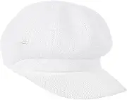 [WOFASHPURET] Wide Brim Ha Straw Sun Hat Sunburn Protection by Breathable Beach Cap Straw Woven Summer Random Color White