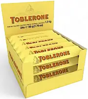 Toblerone Swiss Milk Chocolate With HONEY, ALMOND NOUGAT, 24x50g, 1.2kg/2.6 lb.