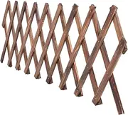 HANABASS Expandable Garden Picket Fence Wooden Lattice Wall 44cm h 0.9cm Thick Natural Touch Decor Balcony Climbing Plants Pergola Grid
