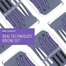 🐼現貨 REAL TECHNIQUES RT刷具組 眉毛刷具 brow set 五件刷具組  眉梳 斜角暈染刷 修眉夾