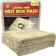 Laying Hen Nest Box Pads Made in USA from Sustainable Aspen Exceslior - 13x13 Nesting Box Liners (6-Pack)