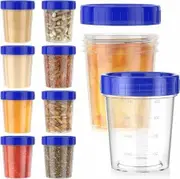 10Pc 120Ml Container With Lid,Salad Dressing Container,Food Storage Container,Airtight And Leakproof Spice Storage Container With Spiral Lid