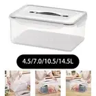 Food Storage Box with Draining Board Pantry Kitchen Organizer for Egg Bread
