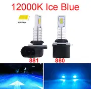 6000k-2pcs H27 881 880 Led Car Headlight Bulbs Dc12v 24v 12000lm 3000k 6000k White Yellow Auto Fog Light Lamp Driving Running Lamp H27-881 12000K I...