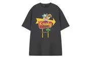 The Simpsons Mens Krusty Burger Short-Sleeved T-Shirt (Black) (L)