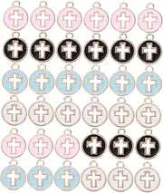 [Generic] 40pcs Necklace Decors Beads Charms Unique White Beads Vines Beadery Kits Studs Charms Pendants Fuse Cleef Earring Charms Clear Beads Charms for Bracelets Jewellery Cowrie Alloy