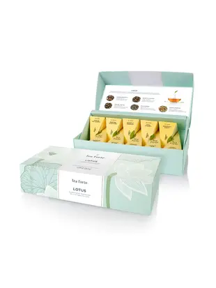 Tea Forte Lotus Petite Presentation Box 10入金字塔絲質茶包 (靜心蓮語)