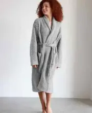 Sunday Citizen Women's Snug Waffle Robe Cloud Grey L/XL NWT