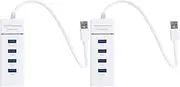 Operitacx 2 Pcs 4 Hub USB Cable USB a Adapter Charger Fast Data Flash Drive Adapter USB c Splitter Micro USB Power Port Charger Cable USB Adaptor Miniature Supply Plastic