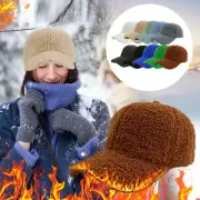 Winter Faux Lamb Wool Baseball Cap For Men Women Teddy Fleece Sports Hats New