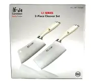 NEW Cangshan L Series German Steel Forged 2-Piece Cleaver Knife Set White