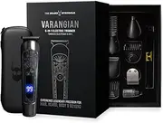 [The Beard Struggle] Varangian Beard Trimmer® 6-in-1 for Hair, Beard, Body & Beyond, Titanium Blade, 17 Length Adjustable Blade with Digital LED Display, Cordless Waterproof Wet/Dry Clipper