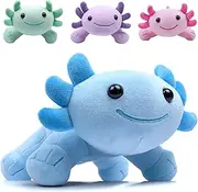Axolotl Plush Toy,11.8inch Soft Cute Axolotl Stuffed Animal Plushies Pillow for Boy Gilr's Birthdays Gift(Blue)