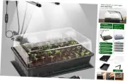 60 Cell Seed Starter Kit with Grow Light and Heat Mat, Seed Starter Tray with