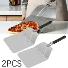 Stainless Steel Pizza Peel Shovel Spatula Cake Lifter Paddle Baking Tray 1/2PCS