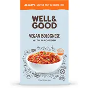 Well & Good Vegan Bolognese With Macaroni 110g