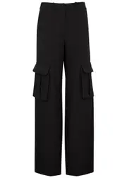 Veronica Beard Saul Stretch-twill Cargo Trousers - Black - 8 (UK12 / M) 8 (UK12 / M)