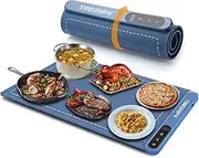Food Warming Mat, Portable Food Warming Tray with 6 Timers, 6 Temperature Settings, Roll Up Electric Food Warmer with Organizer Rope, Heat Warming Tray for Buffet, for Party, for Thawing