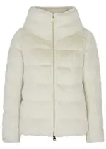 Herno Lady Quilted Faux fur Jacket - Cream - 10 10